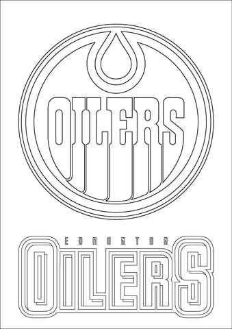 Edmonton Oilers Logo Coloring Page